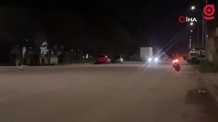 Drift atıp polisten kaçan sürücü amatör kameralara yansıdı