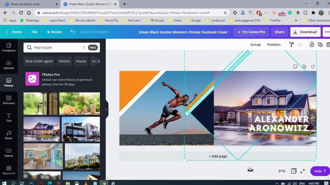 How To Design FB Cover Image Online | Design Fb Cover Photo Through Canva Simple and Easy