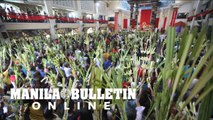 Palm fronds waved by Catholic devotees during Palm Sunday at St. Peter Parish in Quezon City