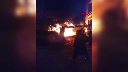 YANGINI SÖNDÜRMEK İSTERKEN DUMANDAN ETKİLENEN FERUZE, HASTANEYE KALDIRILDI