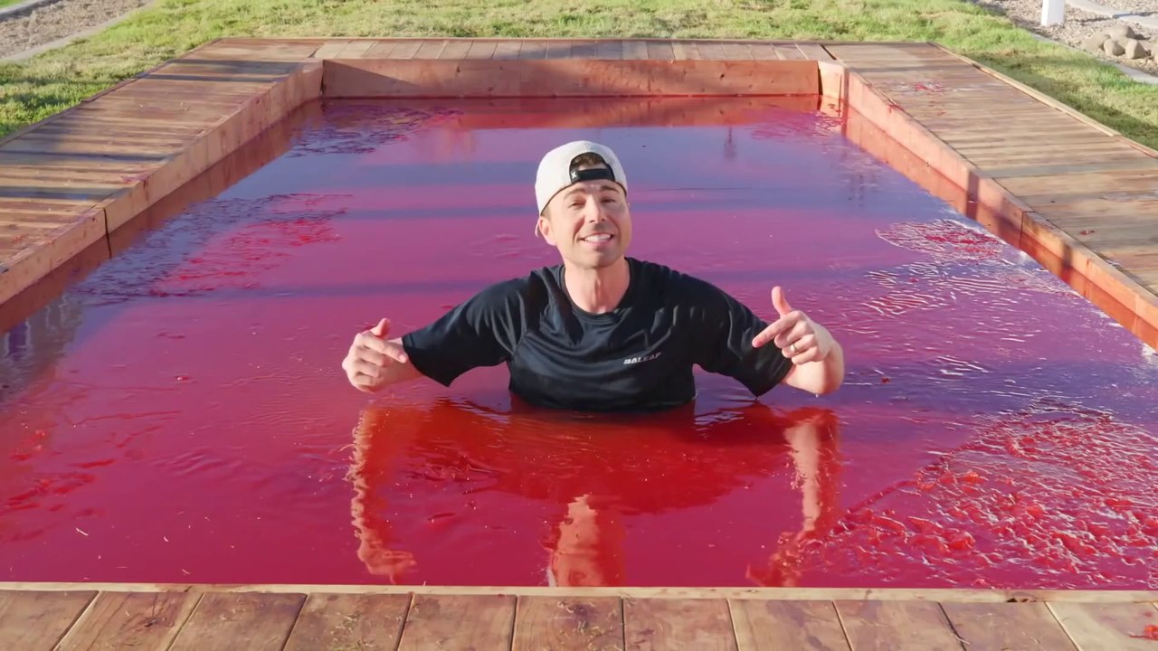 World's Largest Jello Pool Can you swim in Jello? Mark Rober