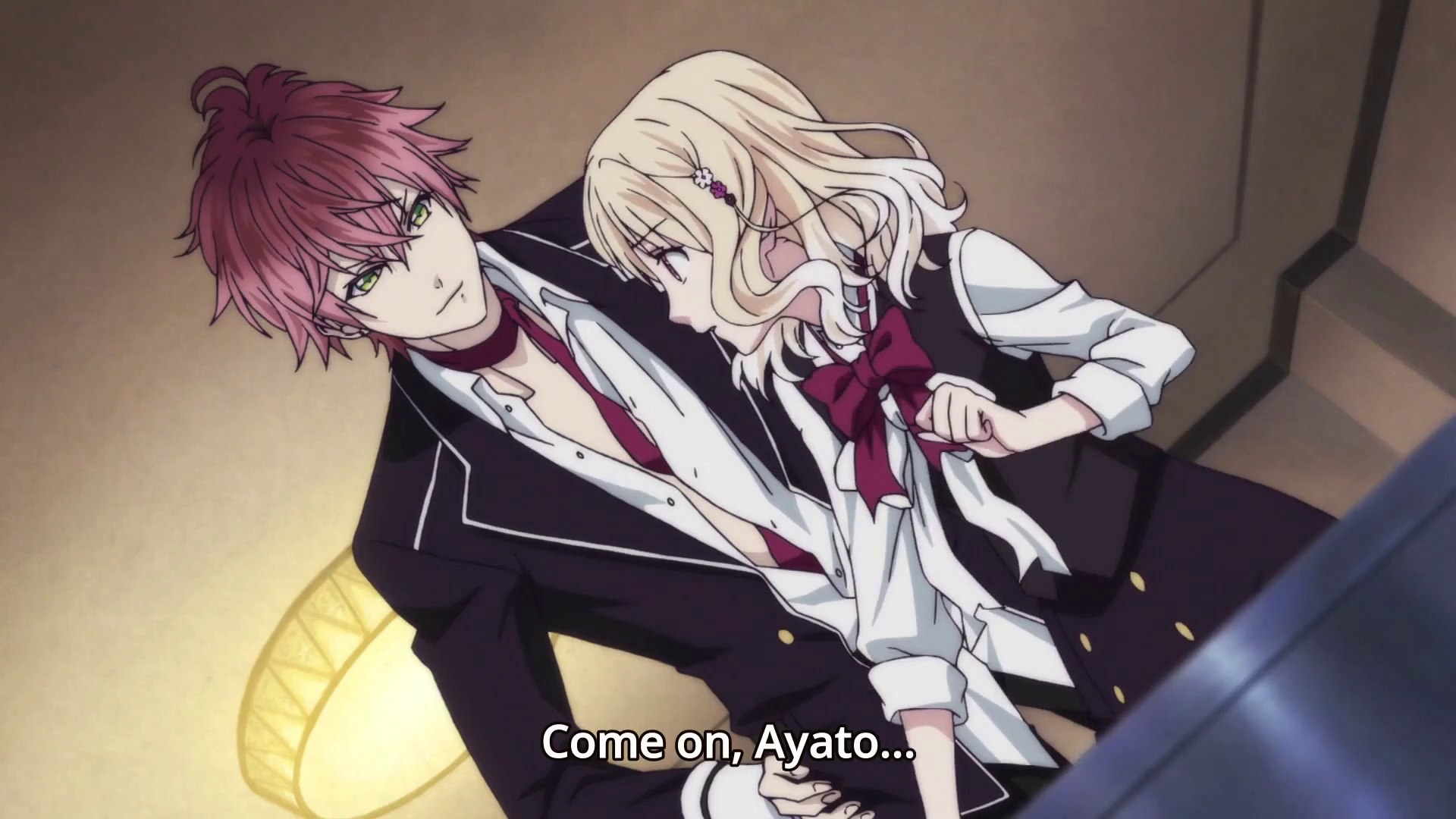 дьявольские возлюбленные аято. субару сакамаки 1\. дьявольские возлюбленные кадры. аято райто и юи. субару сакамаки и юи.