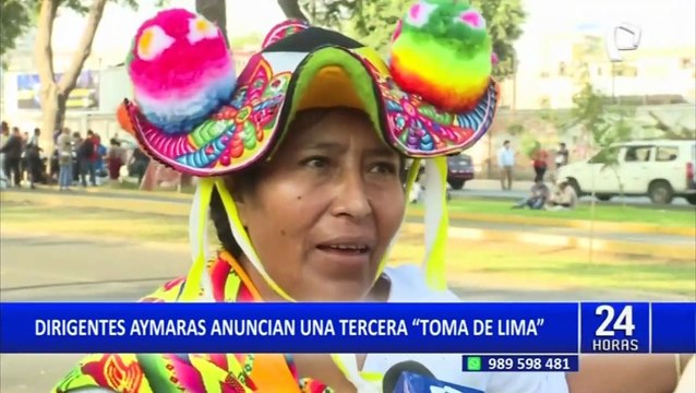 Dirigentes aymaras anuncian la Tercera Toma de Lima