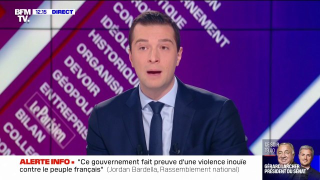 Jordan Bardella: Il n'y aurait pas eu Sainte-Soline avec nous parce-que les milices d'ultragauche auraient été dissoutes
