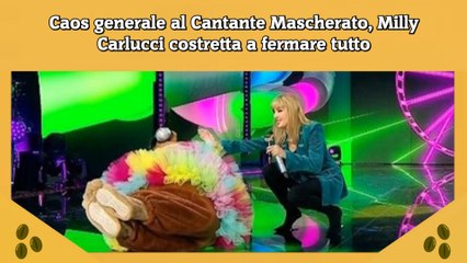 Скачать видео: Caos generale al Cantante Mascherato, Milly Carlucci costretta a fermare tutto