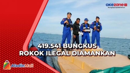 Polisi Amankan Kapal Pembawa Ribuan Bungkus Rokok Ilegal di Batam