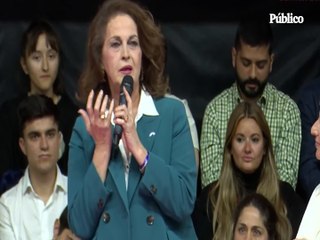 Carla Antonelli, en el acto de Sumar: "Ya toca una mujer presidenta en este país: vas a ser tú, Yolanda"