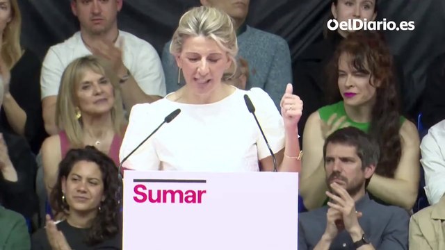Yolanda Díaz, con las mujeres: Basta ya, queremos formar parte de las estadísticas oficiales