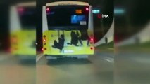Tehlikeli yolculuk kameralara böyle yansıdı | Örümcek Adam, İETT otobüsüne bindi!