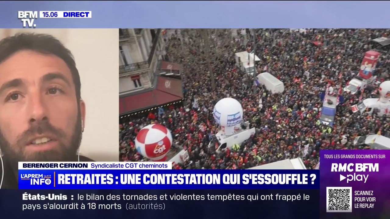 Béranger Cernon (CGT Cheminots): "Si madame Borne nous explique qu'elle ne touchera pas aux 64 ans, (...) on prendra nos affaires et on partira"