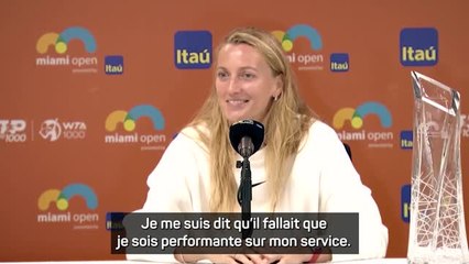 Miami - Kvitova : "Le tie-break a été un tournant décisif"