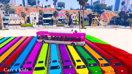 Baby Cartoon Video  Colors for Children Spiderman Cartoon For Kids - HUGE Bus Superheroes Cars