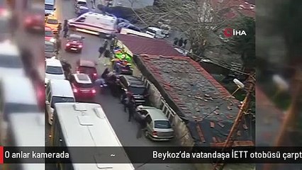 شاهد حافلة تتبع لبلدية اسطنبول تصدم  رجلا كبيرا بالسن ليأتي أقرباء الرجل ويدخلوا بالحشد بسيارتهم..