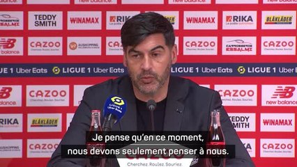 29e j. - Fonseca : "En ce moment, nous devons seulement penser à nous"