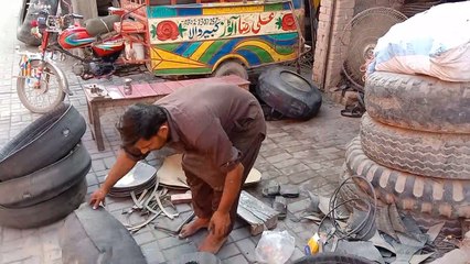Let's convert an old tyre into water tub - Rrecycling