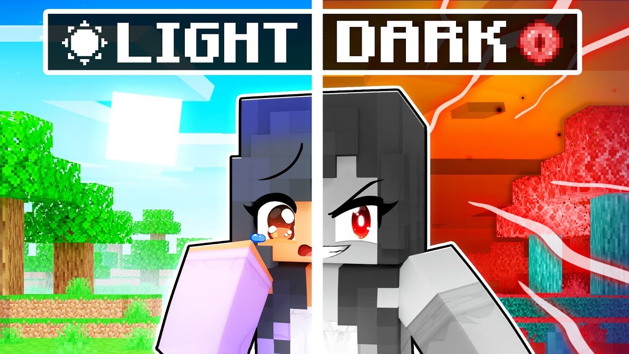 Half LIGHT Half DARK in Minecraft! video Dailymotion