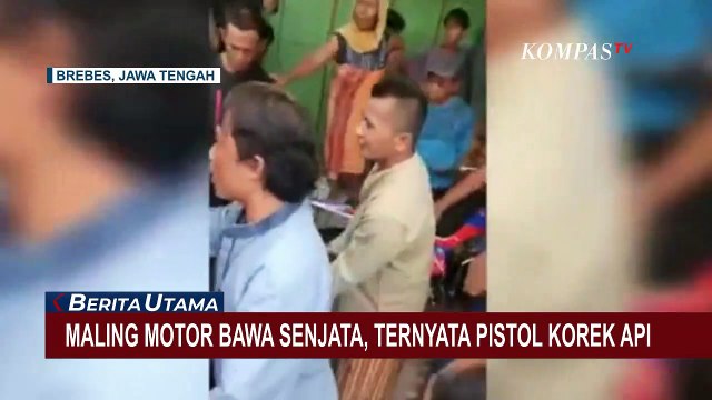 Maling Motor Acungkan Pistol di Brebes, Ditangkap Warga Ternyata Pistolnya Korek Api