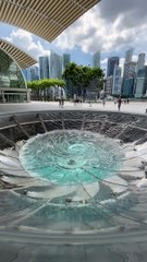 Incredible Spiral Water Fountain in Singapore