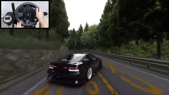 Drifting Nissan 180SX on Downhill Touge - Assetto Corsa _ Steering Wheel Gameplay