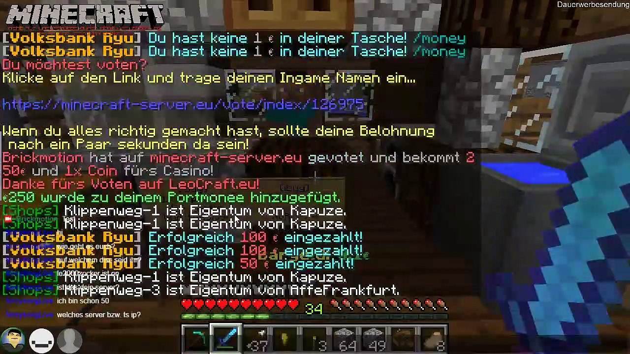 Minecraft Let's Leo 72: Servertour & Farming, die Zweite (Feat. Sircyborg, le2000zocker & Co.)