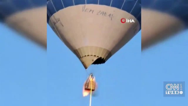 Meksika'da sıcak hava balonu yandı