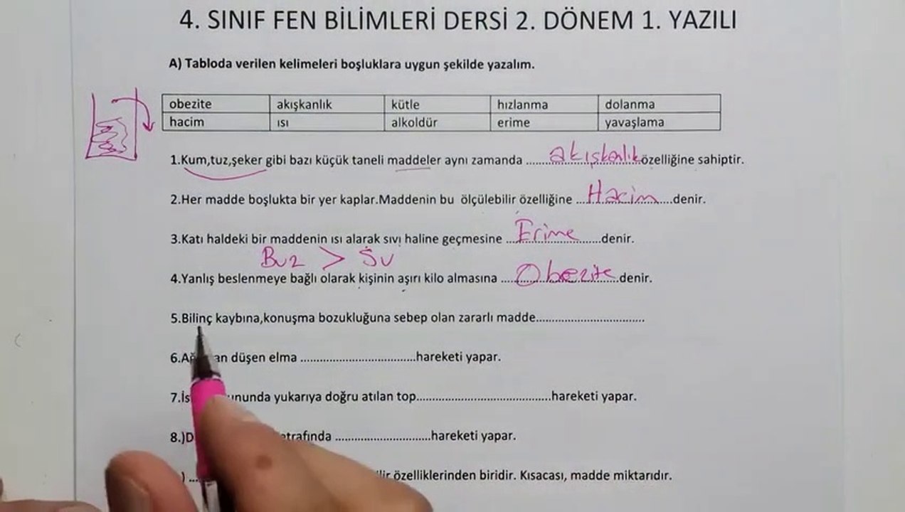 4.Sınıf Fen Bilimleri 2.Dönem 1.Yazılı Soruları ve Çözümü #2023 (%99 Çıkabilir  )