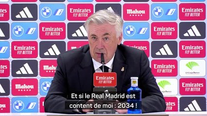 27e j. - Quand Ancelotti ironise sur son avenir : "Si le Real Madrid est content de moi : 2034 !"