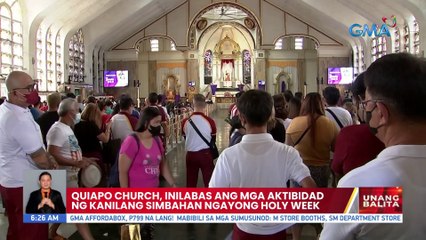 Quiapo Church, inilabas ang mga aktibidad ng kanilang simbahan ngayong Holy Week | UB
