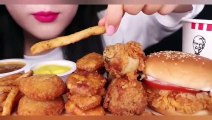 Crispy chicken burger | chicken nuggets | asmr | satisfying