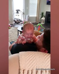 Funniest Baby Hates Daddy's Kisses