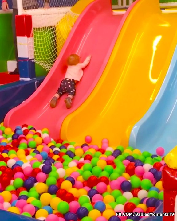 Funniest Baby Playing With Slide