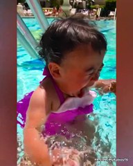 Hilarious Baby Playing With Water