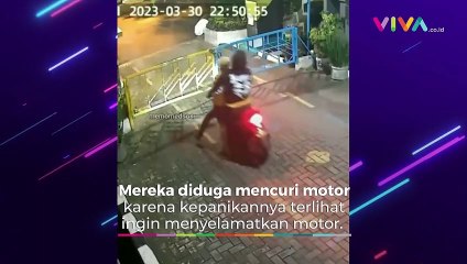 Pencuri Angkat Motor Tersangkut di Portal saat Kabur