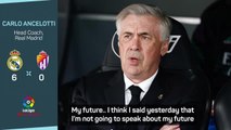 Playful Ancelotti tries to fend off future questions as Real hammer Valladolid