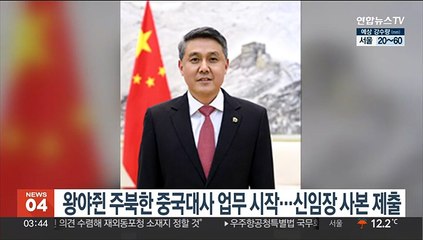 왕야쥔 신임 주북한 중국대사 업무 시작…신임장 사본 제출
