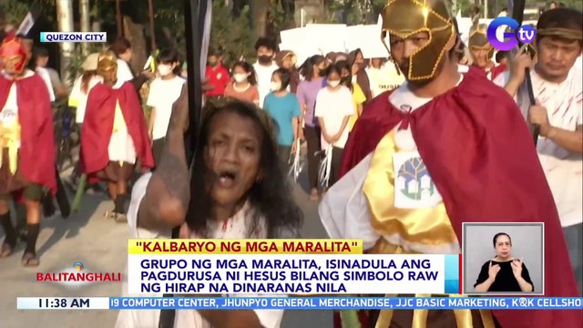 Grupo ng mga maralita, isinadula ang pagdurusa ni Hesus bilang simbolo raw ng hirap na dinaranas nila | BT