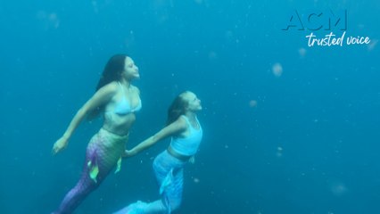 Mermaids caught frolicking in the ocean near Wollongong!