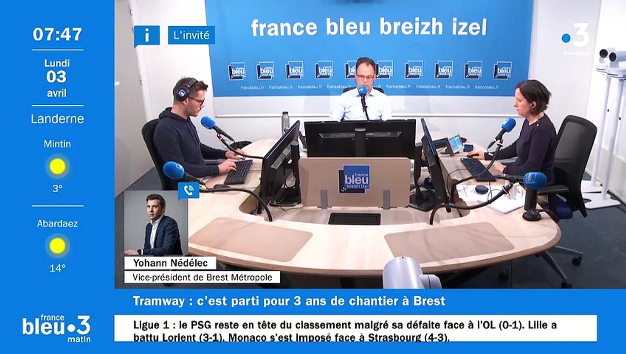 Début des travaux du tramway à Brest, Yohann Nédélec