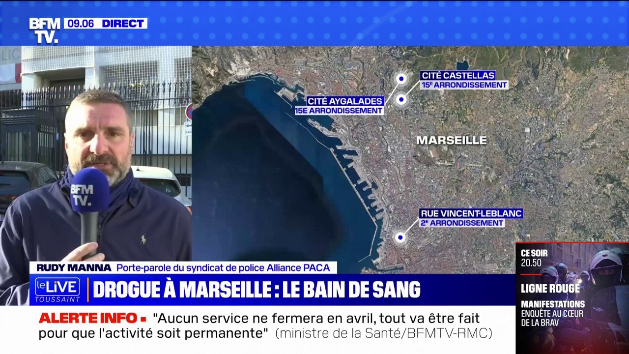 Fusillades à Marseille: "Ce n'est pas une spécialité des quartiers nord de faire des règlements de comptes", affirme Rudy Manna (Alliance PACA)