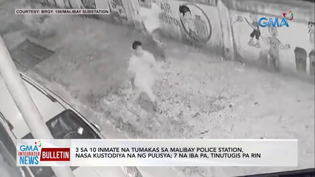 3 sa 10 inmate na tumakas sa Malibay police station, nasa kustodiya na ng pulisya; 7 na iba pa, tinutugis pa rin | GMA Integrated News Bulletin