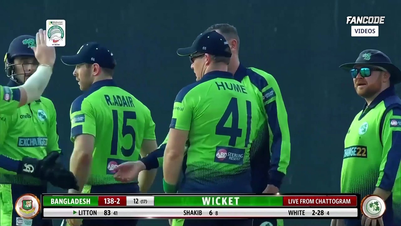BAN v IRE 2nd T20I Highlights_BAN drub IRE by 77 runs to take 2-0 lead