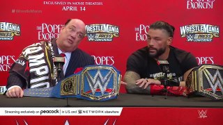 Reigns lists the Superstars that he’s beaten- WrestleMania 39 Sunday Press Conference Highlights