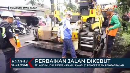 Jelang Mudik Ridwan Kamil Awasi 71 Pengerjaan Pengaspalan