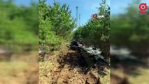 Artvin’de off-road yapan aracın takla attığı anlar kamerada