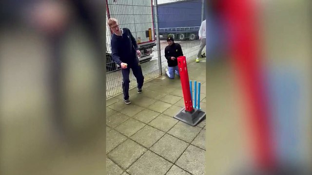 Cricketers playing during Dover ferry delays