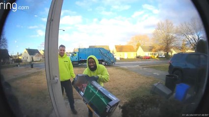 Two-Year-Old Who Loves Watching Sanitation Workers Gets Surprised With His Own Truck | Happily TV