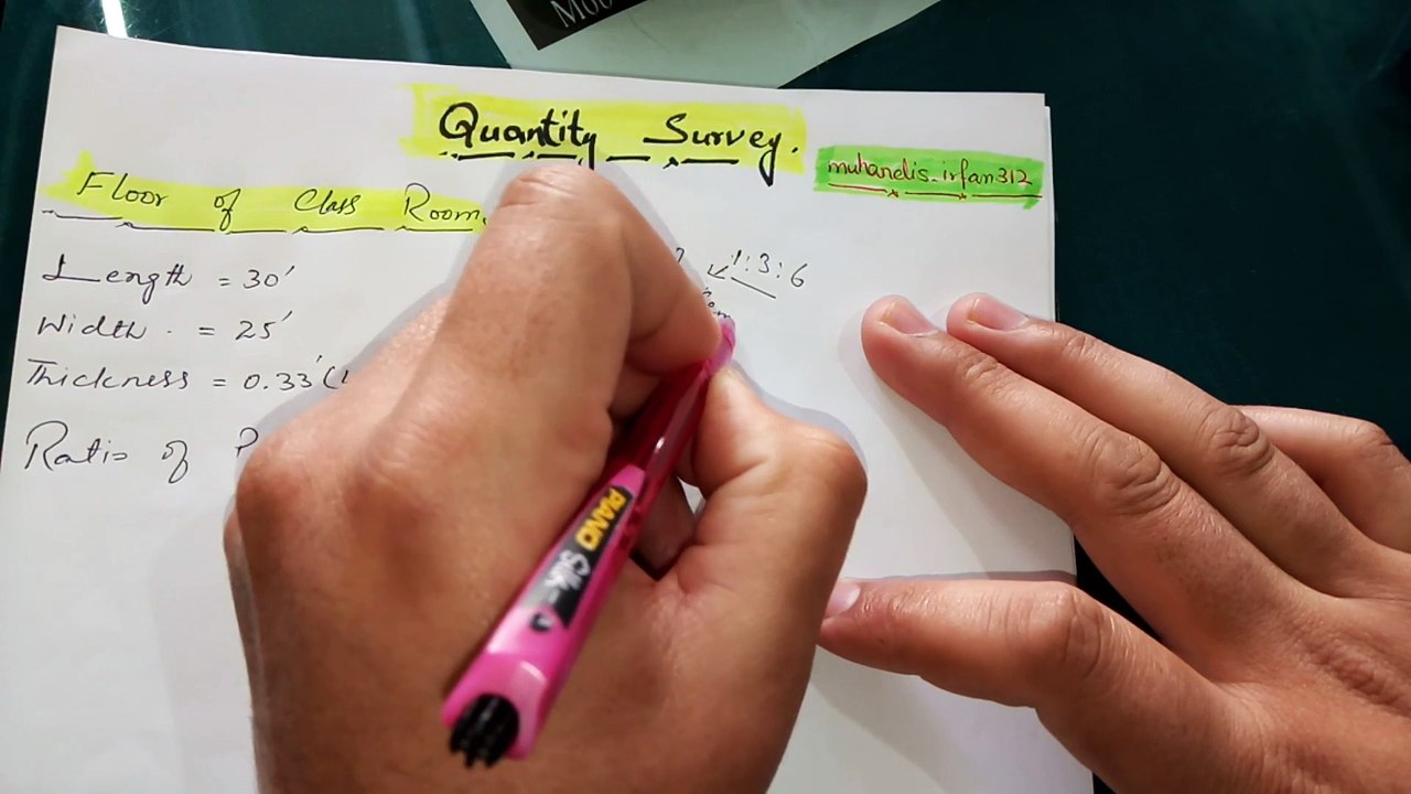 How to calculate quantities of cement, Sand and Gravel in concrete.