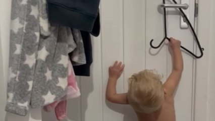 Smart baby aims for Ethan Hunt's throne by performing a slick escape