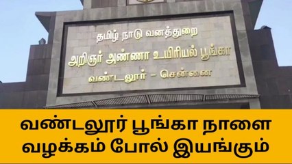 Download Video: செங்கல்பட்டு: வண்டலூர் உயிரியல் பூங்கா நாளை செயல்படும்!