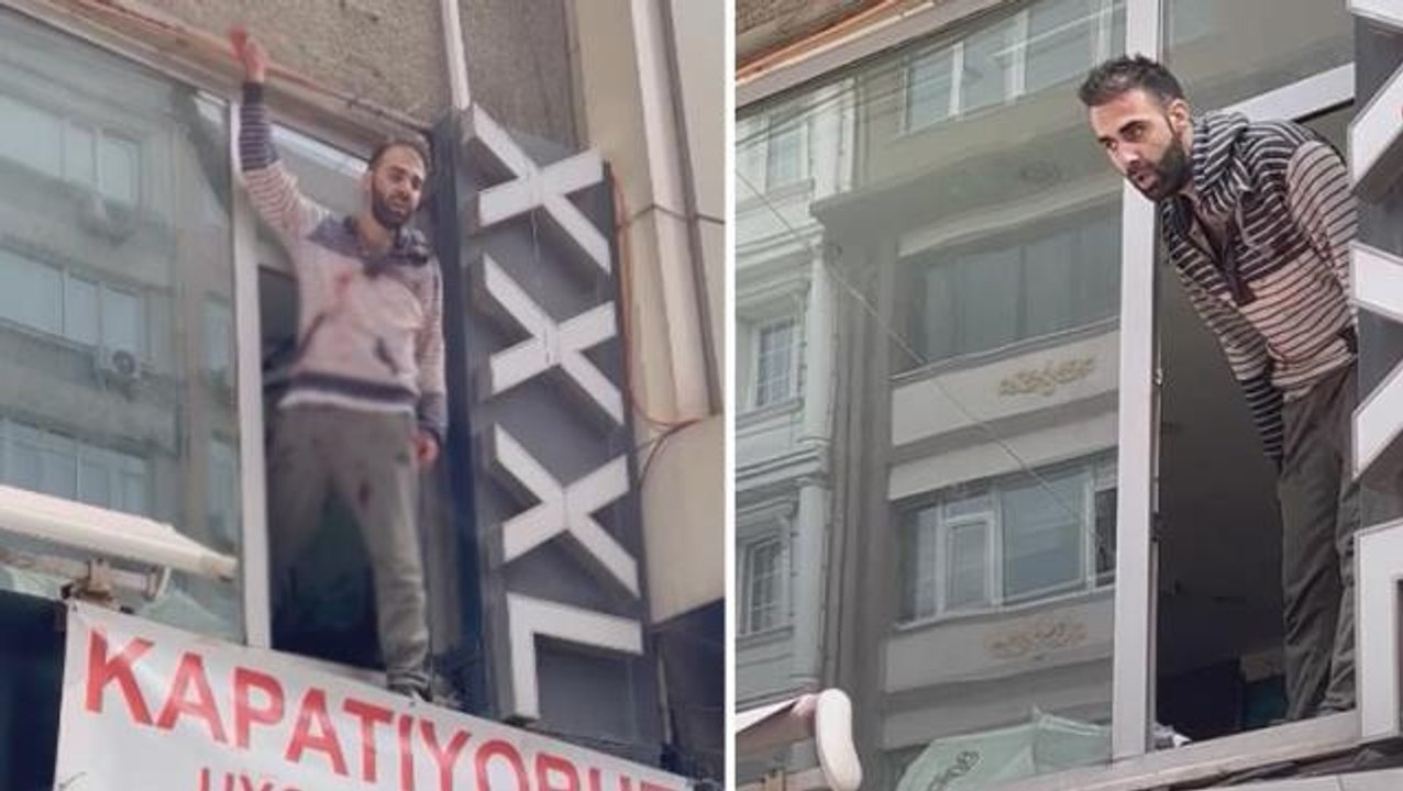 Şişli'de bir kişi babasını yaralayıp cama çıktı! Özel harekat polisleri devreye girdi